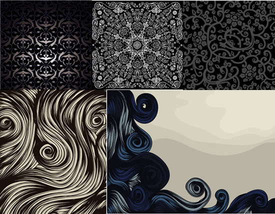 Retro decorative pattern background Winding pattern pattern background pictures background to download free EPS   