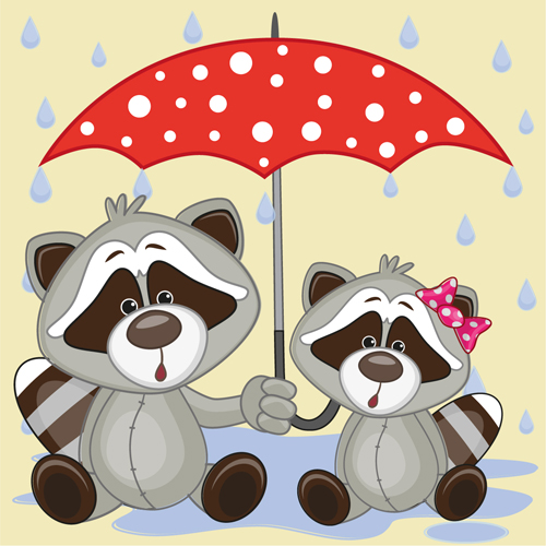 Cute animals and umbrella cartoon vector 17 umbrella cute animals cute Animal   