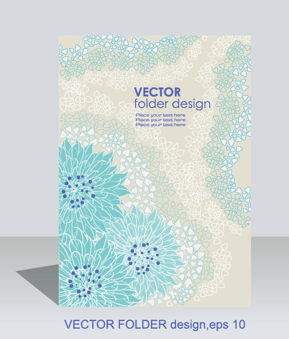 folder design vector Floral background 04 folder floral background floral   