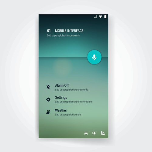 Vector mobile interface template material 02 template mobile material interface   