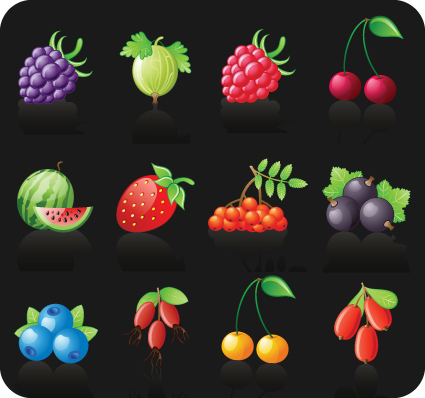 Icons different Fruits vector icons icon fruits different   