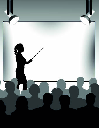 business presentation vector Silhouettes 02 silhouettes silhouette presentation business   