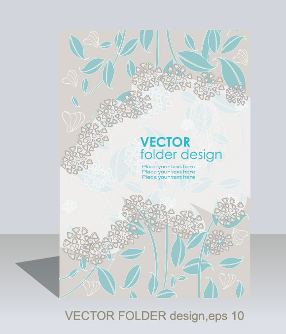 folder design vector Floral background 05 folder floral background floral   