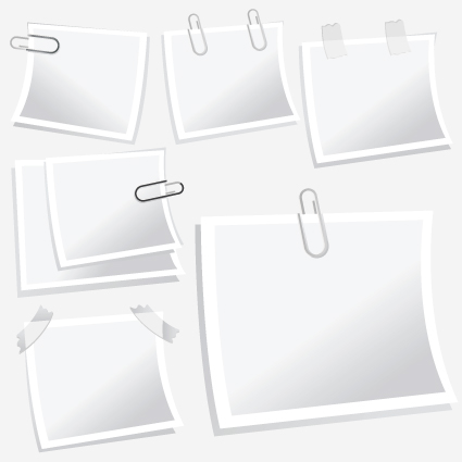 Different Blank paper vector material set 02 paper material different blank   