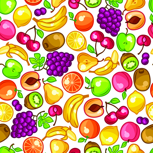 Vector fresh fruit seamless pattern graphics seamless pattern fruit fresh   