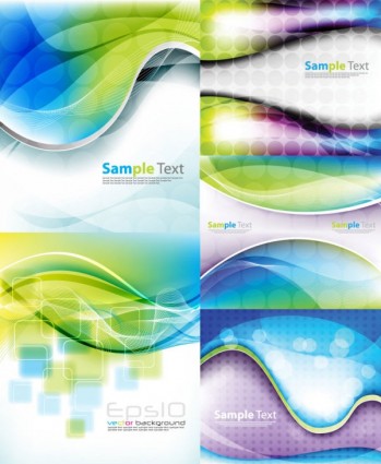 Abstract dynamic line background set vector symphony set dynamic beautiful background   