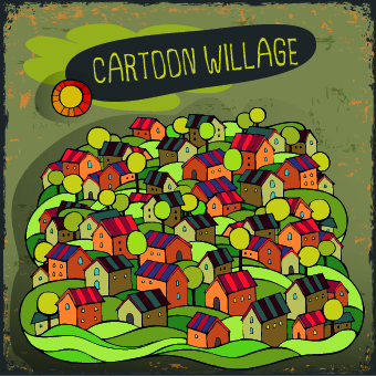 Funny cartoon houses design vector 04 houses house cartoon   