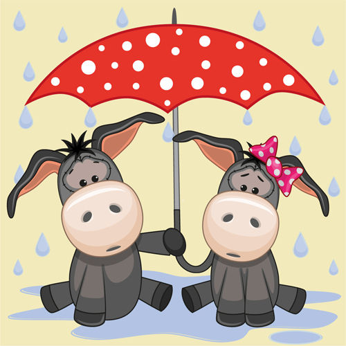 Cute animals and umbrella cartoon vector 10 umbrella cute animals cartoon animals   