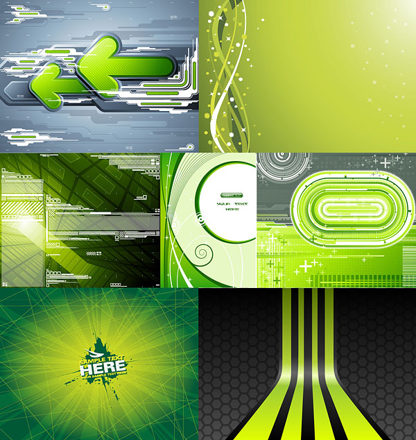 Green background design elements wavy lines space smooth science and technology messy lines lines honeycomb dynamic background arrow   
