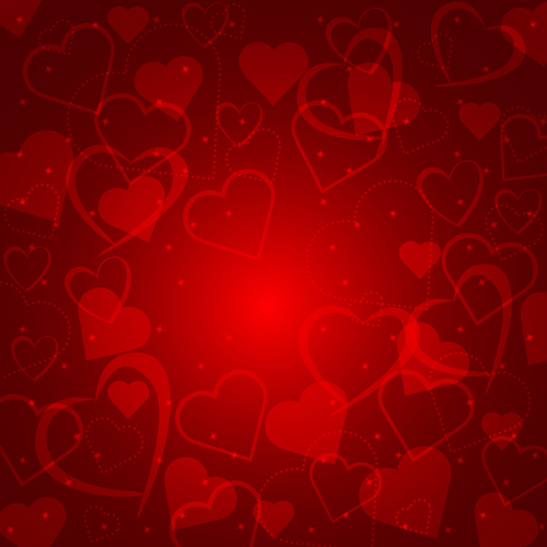 Romantic heart Valentine background free vector 04 Valentine romantic heart   