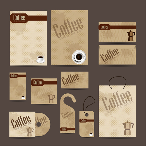 Coffee cards and tags with CD vector width tags coffee cards card   