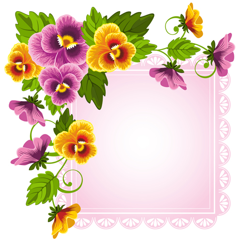 Beautiful flower with pink paper background vector pink paper flower beautiful background   