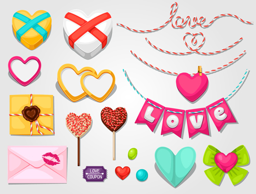 Valentines day design elements vector set 08 valentines elements design day   