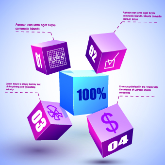 3D Infographic and diagram vector set 03 infographic diagram   