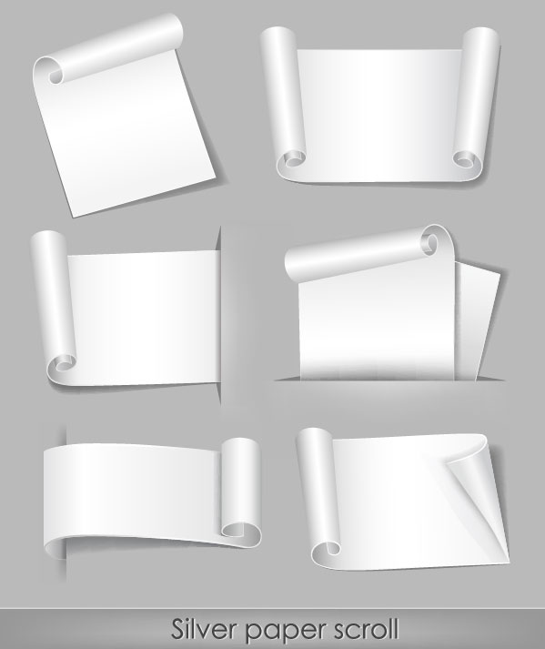 Set of Blank paper design vector material 14 paper material blank   