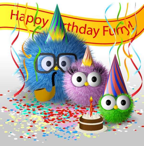 Funny cartoon Happy Birthday cards vector 01 happy birthday happy funny cartoon cards card   