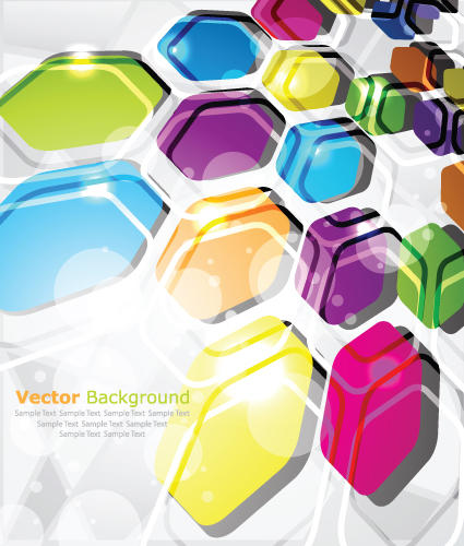 Multicolor Geometry elements backgrounds vector 05 multicolor Geometry elements element   