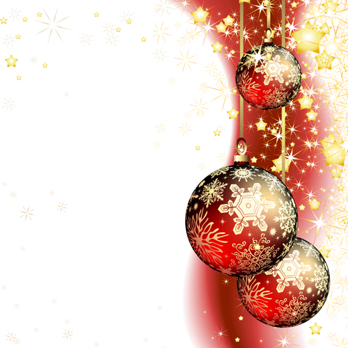 Set of Christmas balls decor Backgrounds vector 04 decor christmas balls   