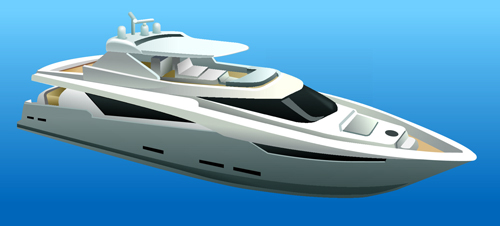 Realistic yacht model design 04 vector yacht realistic model   