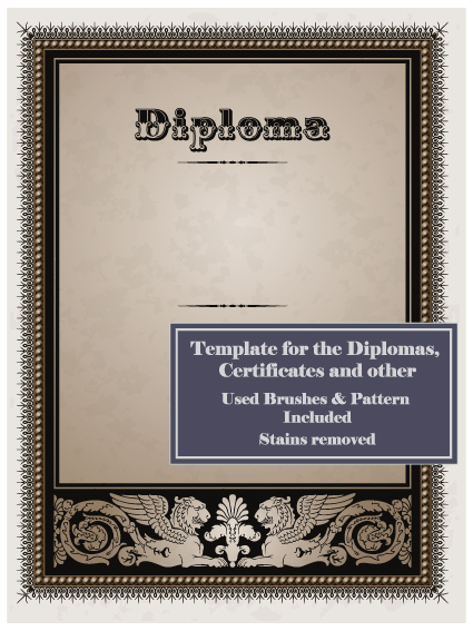 Set of Diploma Certificate Frame design vector 01 frame diploma certificate   