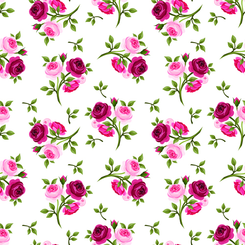 Vintage roses vector seamless pattern 04 47291 vintage seamless rose pattern   