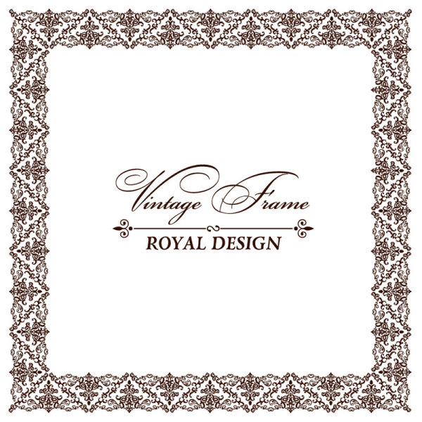 Set of Vintage ornate frames vector art 05 vintage ornate frames frame   