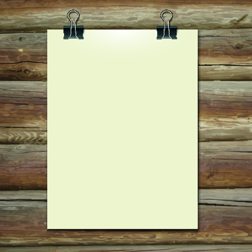 Blank paper and paper clip background vector 02 paper clip paper blank background   