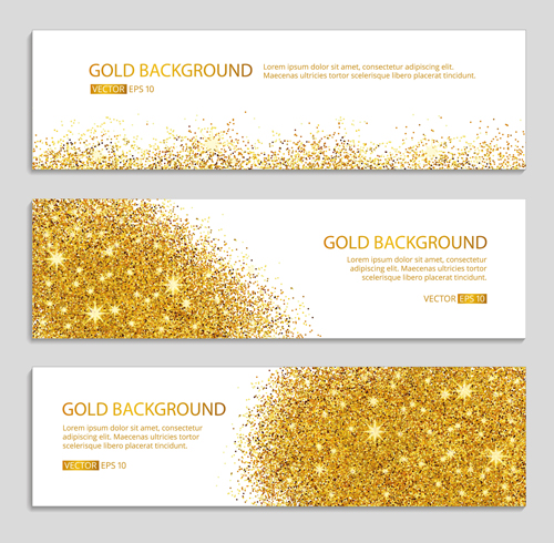 Golden banner creative vector   