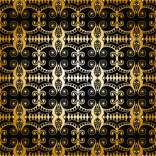 Gold ornaments pattern vector seamless 07 seamless pattern ornaments gold   