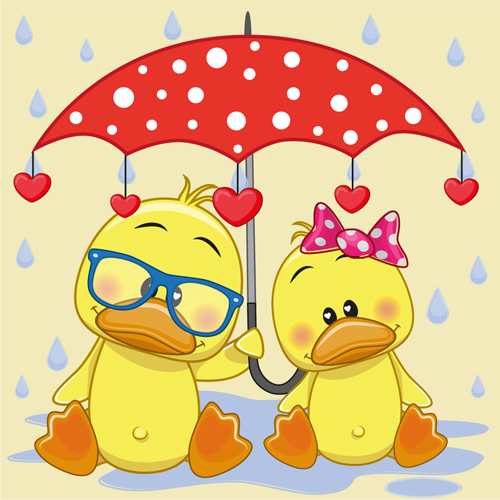 Cute animals and umbrella cartoon vector 04 umbrella cute animals cartoon animals   