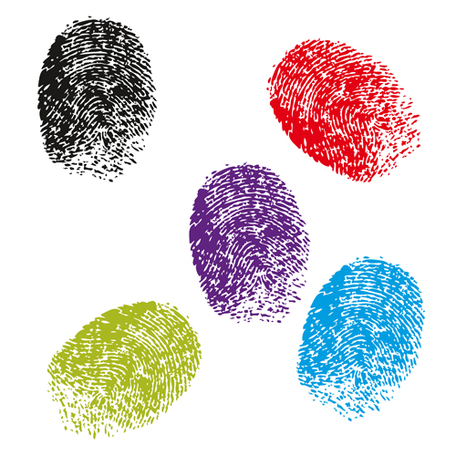 Colored Finger 102665 Finger-prints elements element colored   