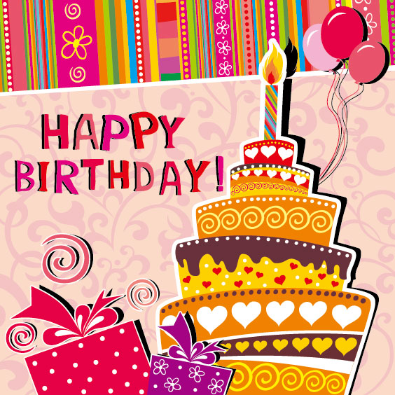 Funny cartoon Happy Birthday cards vector 03 happy birthday happy funny cartoon cards birthday   