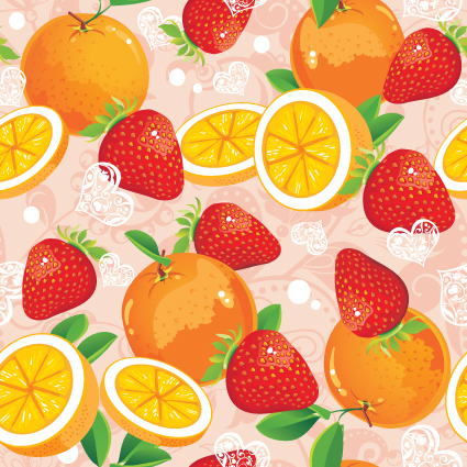 Fruits and vegetables patterns vector graphics 04 vegetables vegetable patterns pattern fruits fruit   