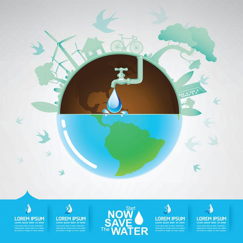 Save water creative vector template 18 water template save creative   