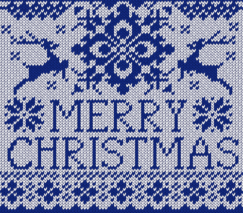 Christmas elements with knitted pattern vector 04 pattern knitted elements christmas   