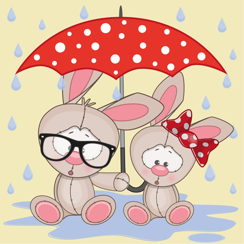 Cute animals and umbrella cartoon vector 03 umbrella cute animals cute cartoon   