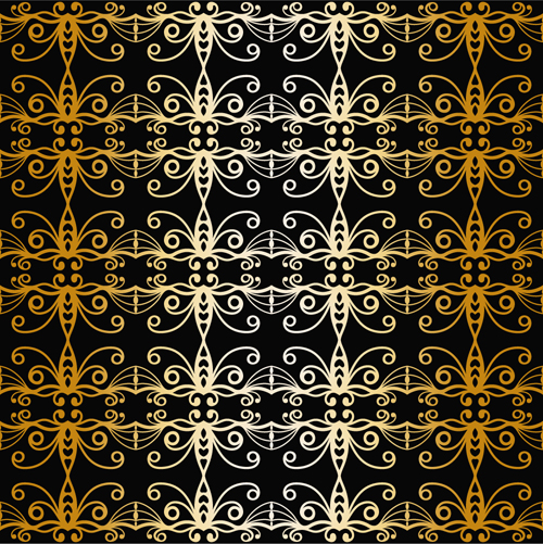 Gold ornaments pattern vector seamless 04 seamless pattern ornaments gold   