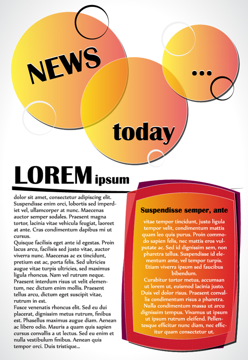 News page website template vector material 02 website template page news   