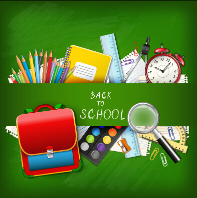 Vector background school elements illustration 11 school illustration background   