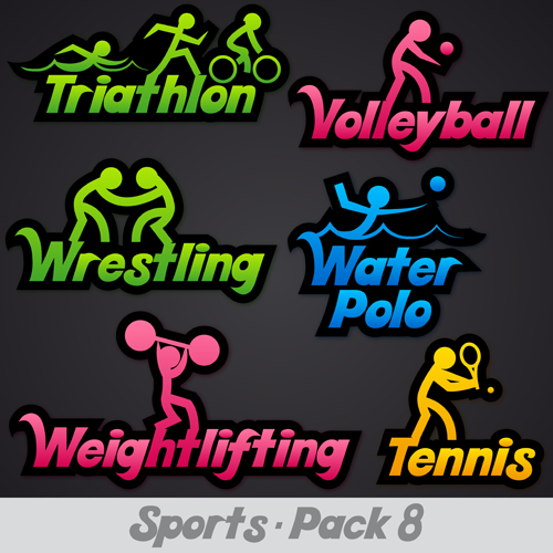 Creative sports logos design 01 vector sports logos creative   