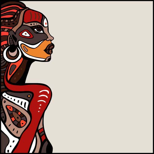 African woman design vectors 05 woman african   