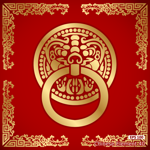 Chinese pattern styles vector material 03 styles pattern chinese   