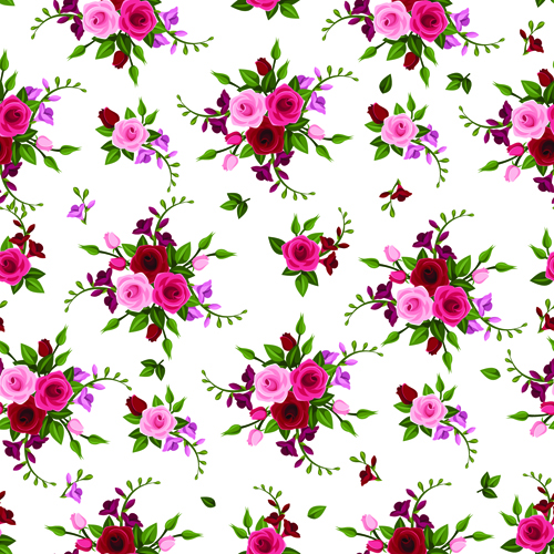 Vintage roses vector seamless pattern 02 47311 vintage seamless rose pattern   