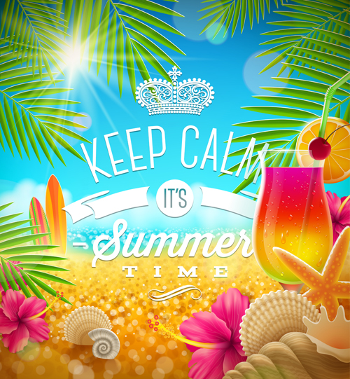 Charming summer party poster template vectors 02 template summer party Charming   