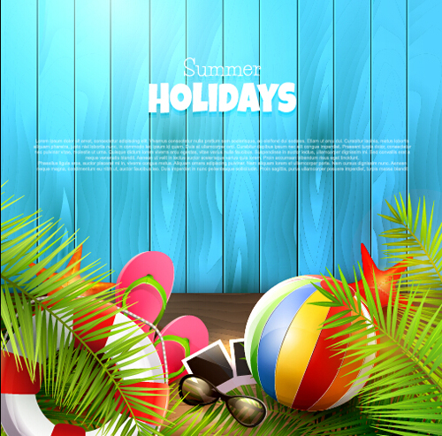 Happy summer holiday background vectors 02 summer holiday happy background   