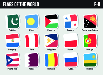 World flags stickers design vector set 06 world stickers sticker flags   