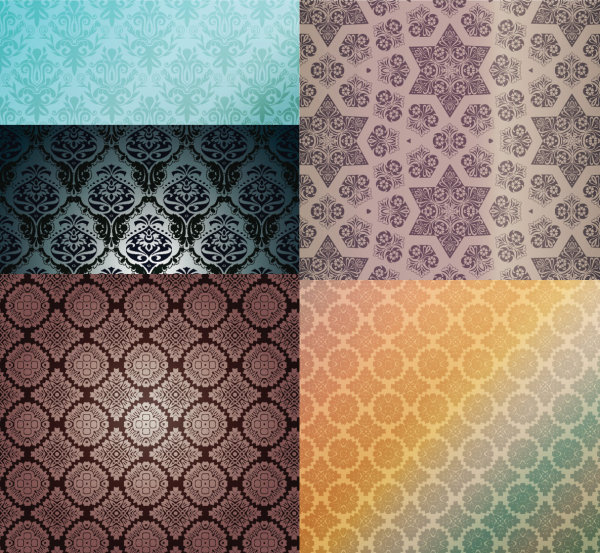 beautiful decorative pattern design elements shading pattern hexagonal Europestyle classical background   