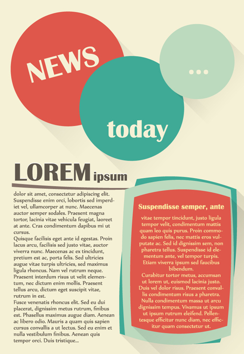 News page website template vector material 07 website template page news   