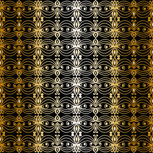 Gold ornaments pattern vector seamless 09 seamless pattern ornaments gold   