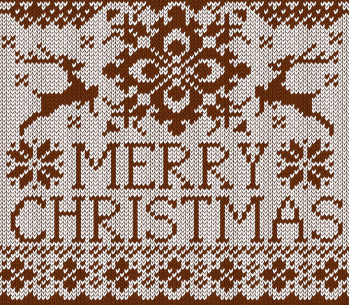 Christmas elements with knitted pattern vector 05 pattern knitted elements christmas   